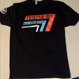 Tristar MX T-Shirt Black Graphic T-Shirt size MEDIUM